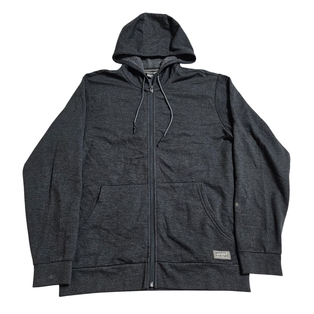 Eddie Bauer Full Zip Hoodie Activewear Casual Layering Gray‎ Mens M (READ)